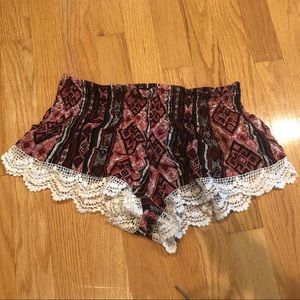 Forever 21 tribal print booty shorts